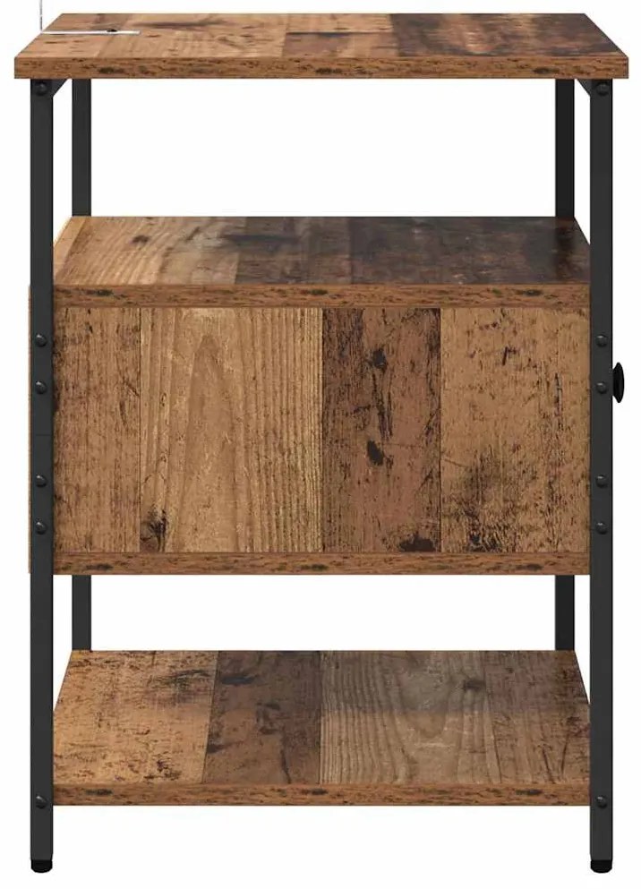 vidaXL Κομοδίνο Παλιό ξύλο 40 x 42 x 56 εκ Επεξεργασμένο ξύλο