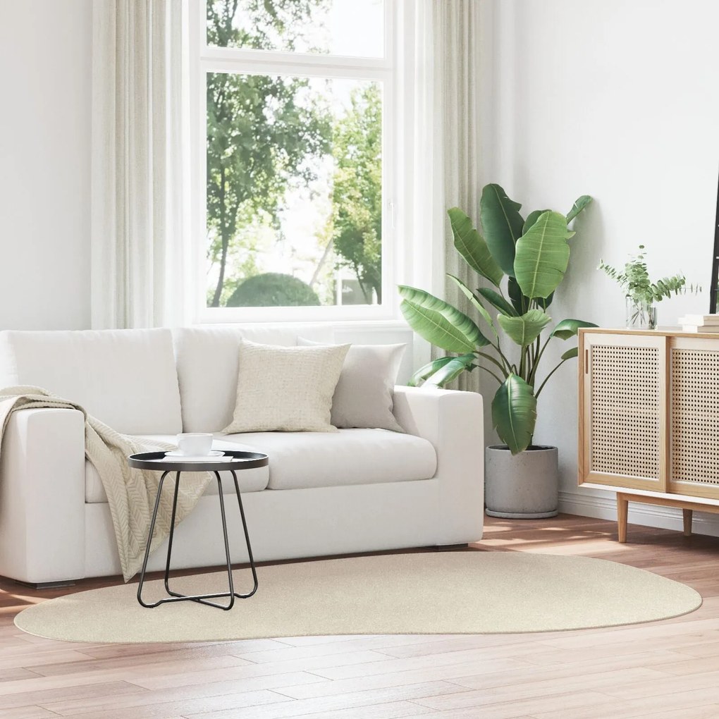vidaXL Χαλιά Μπεζ Πολυεστέρας 160 x 230 εκ Αντιολισθητικό Χαλί