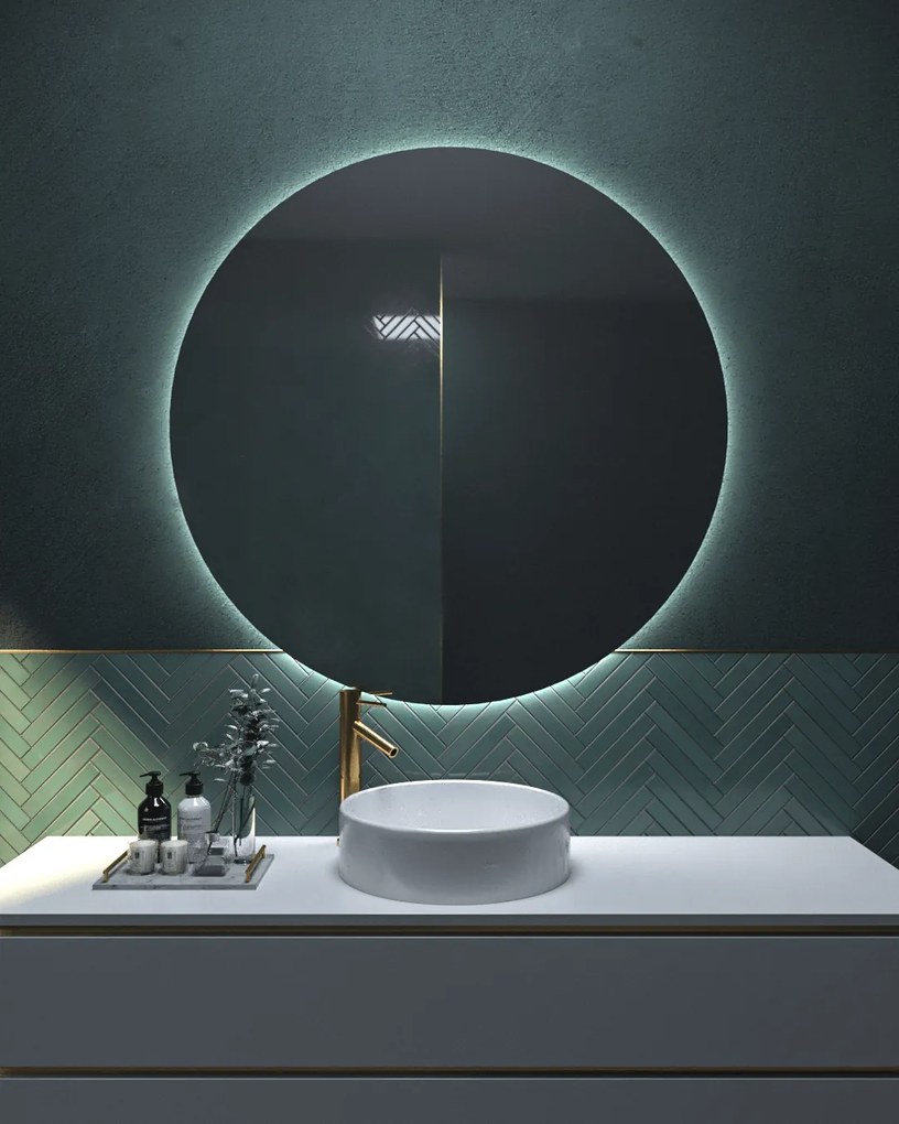 Καθρέπτης Circle Project Mirrors 5mm με κρυφό φωτισμό Led Διάσταση: Φ110, Διακόπτης Αφής: Όχι