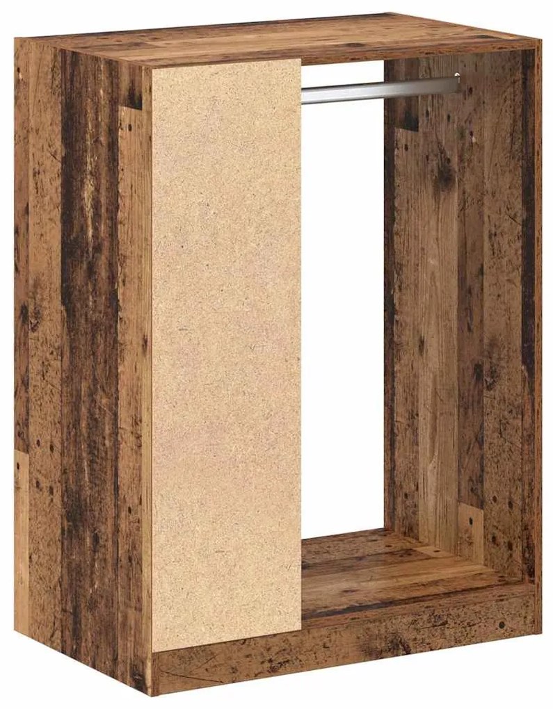 vidaXL Ντουλάπι με ράφι με αποθήκευση Παλιό ξύλο 77 x 48 x 102 cm