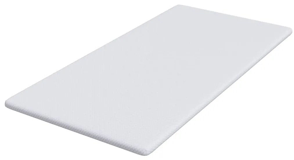 vidaXL Στρώμα επικάλυψης Λευκό 70 x 200 x 3.5 εκ Υφασμα Jacquard