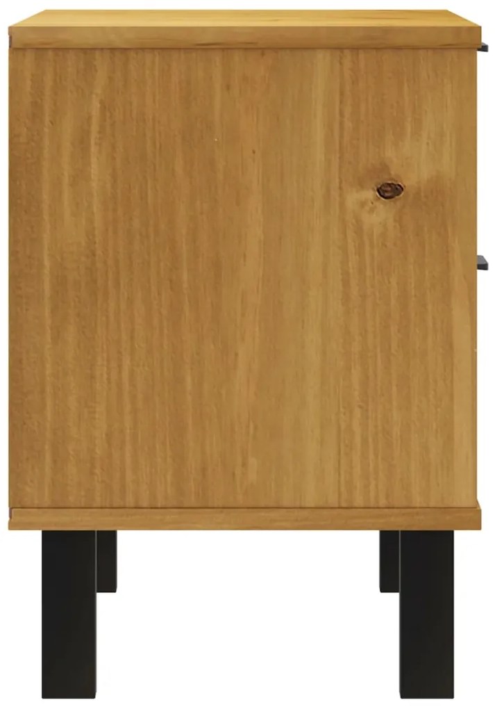 vidaXL Κομοδίνο FLAM 49 x 35 x 50 εκ. από Μασίφ Ξύλο Πεύκου