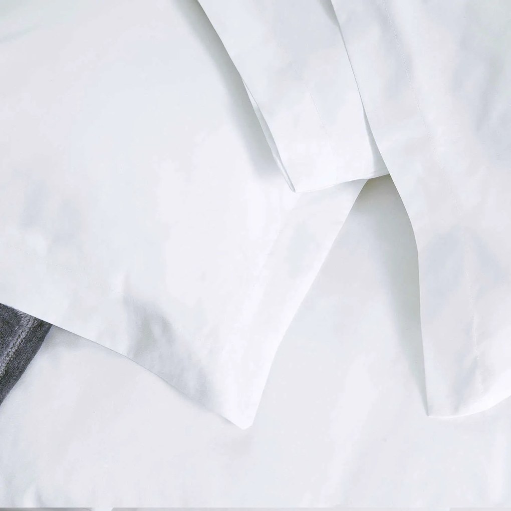Μαξιλαροθήκη Ξενοδοχείου Oxford 3 Πλευρών White 200 Κλωστές Περκάλι 100% Βαμβάκι 52 X 75 52x75cm 100% Cotton