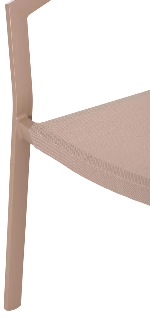 Καρέκλα - Πολυθρόνα MIRI C5891.03 Αλουμινίου Σκελετός - Textline Σαμπανιζέ και Rattan Μπέζ 56x60x81,5Υ εκ. 56x58x80.5 εκ.