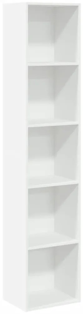 vidaXL Βιβλιοθήκη Λευκή 40x30x189 εκ. από Επεξεργασμένο Ξύλο