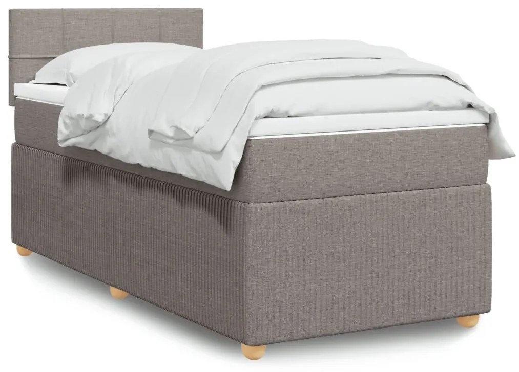 ΚΡΕΒΑΤΙ BOXSPRING ΜΕ ΣΤΡΩΜΑ TAUPE 90X200 ΕΚ. ΥΦΑΣΜΑΤΙΝΟ 3287343