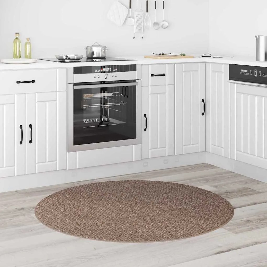vidaXL Χαλί Καφέ 120 x 120 cm Πολυπροπυλένιο