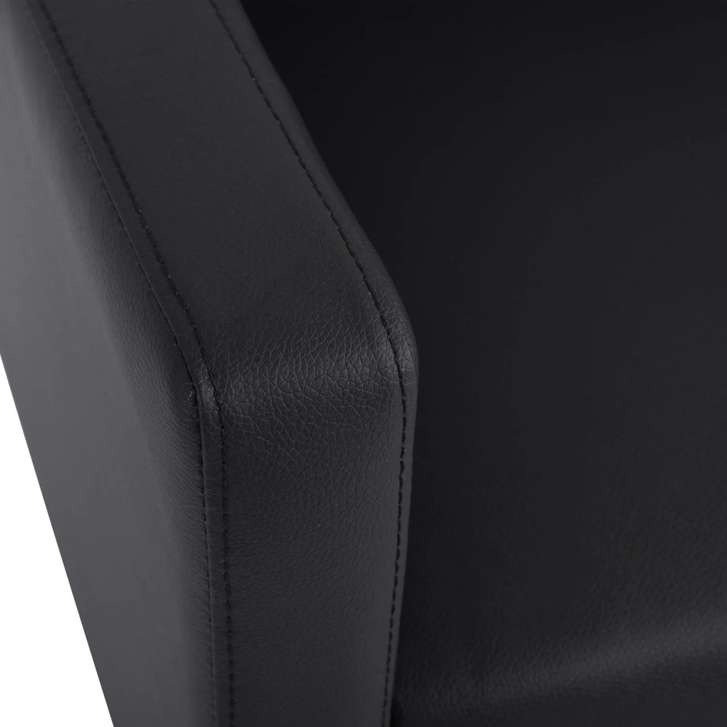Καναπές Διθέσιος NELLIE με PU Μαύρο 113x71x71Υ εκ. 130x71x71 εκ.