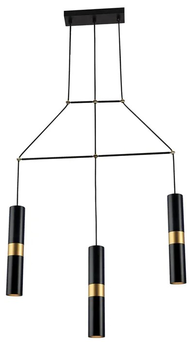 Φωτιστικό Οροφής Τρίφωτο Aca Da Vinci HM853P66BK Black
