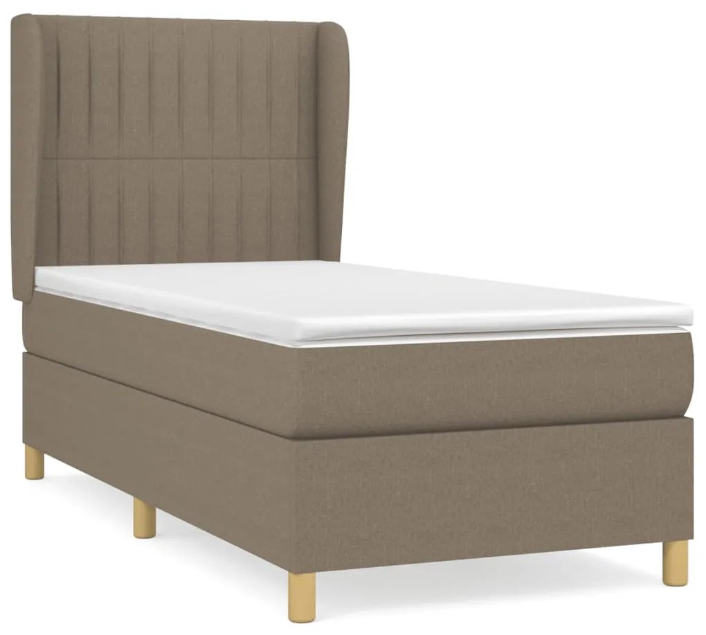 ΚΡΕΒΑΤΙ BOXSPRING ΜΕ ΣΤΡΩΜΑ TAUPE 90X190 ΕΚ.ΥΦΑΣΜΑΤΙΝΟ 3128649