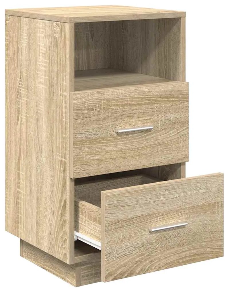 Κομοδίνα 2 τεμάχια με 2 συρτάρια Sonoma Δρυς 36x36x68 εκ. - Καφέ