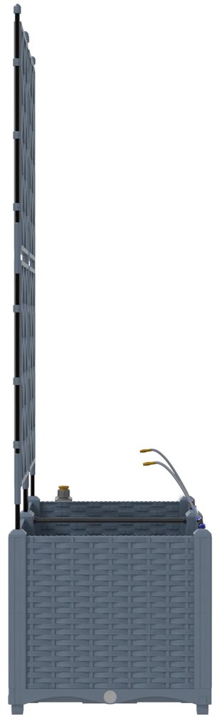 vidaXL Γλάστρες Κήπου 1 τεμ Ανοιχτό γκρι 80 x 40 x 142 cm Πλαστικό