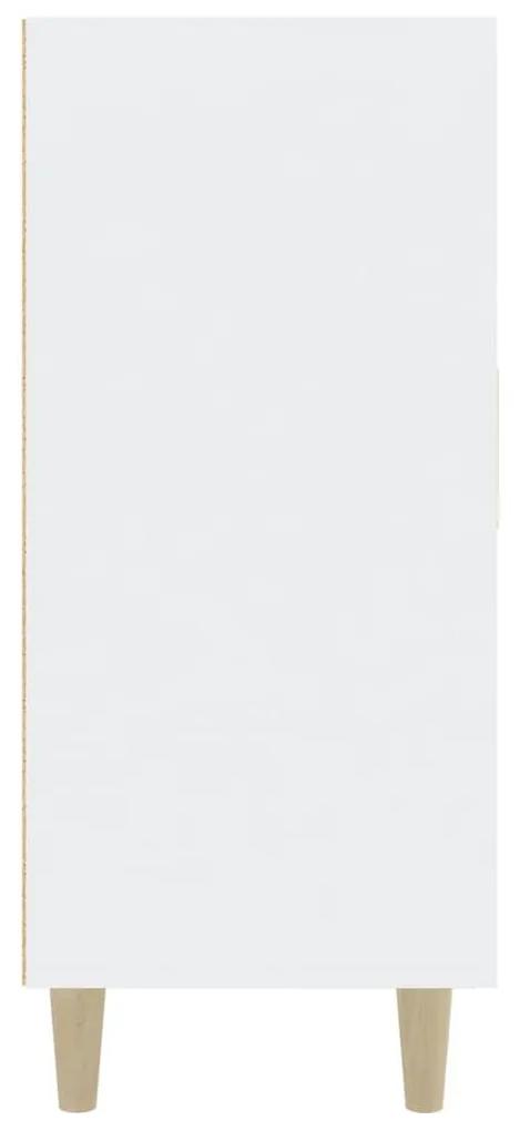 Μπουφές Λευκός 90 x 34 x 80 εκ. από Επεξεργασμένο Ξύλο - Λευκό