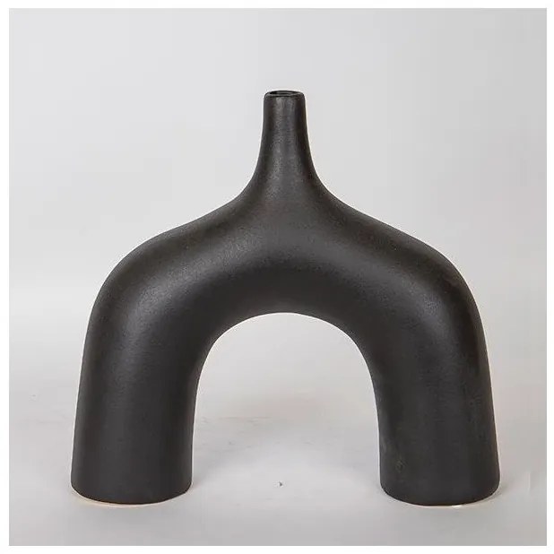 Βάζο Κεραμικό Μαύρο 34x10x33cm 752-20140 Estheti-752-20140-Μαύρο 752-20140
