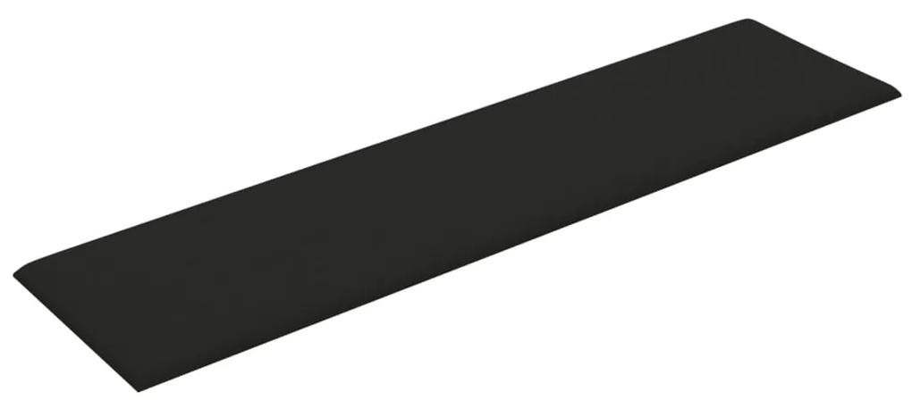 vidaXL Πάνελ Τοίχου 12 τεμ. Μαύρα 60x15 εκ. 1,08 μ² Υφασμάτινα