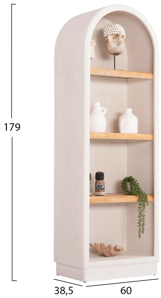 ΡΑΦΙΕΡΑ ΣΕΙΡΑ SANTORINI HM18045 MDF ΥΠΟΛΕΥΚΟ-ΡΑΦΙΑ ΞΥΛΟ ΕΛΑΤΟΥ ΦΥΣΙΚΟ 60x38,5x179Υεκ. (1 Τεμμάχια)