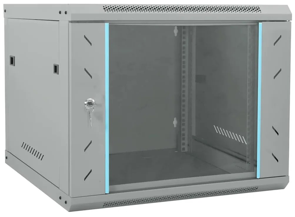 vidaXL Ντουλάπα δικτύου με αποθήκευση Γκρι 60 x 60 x 50 εκ Ατσάλι