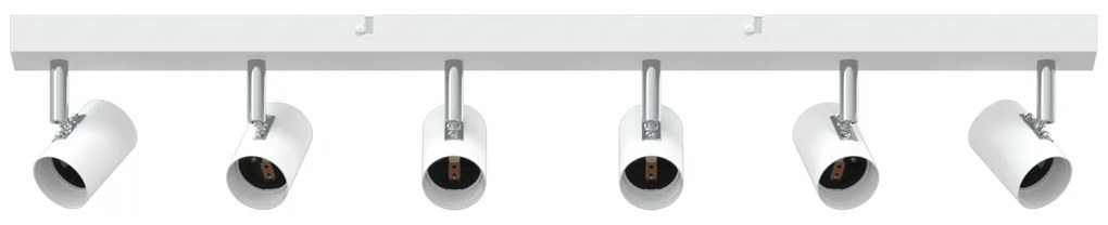 vidaXL Προβολέας οροφής 6 Way Adjustable Λευκό E27