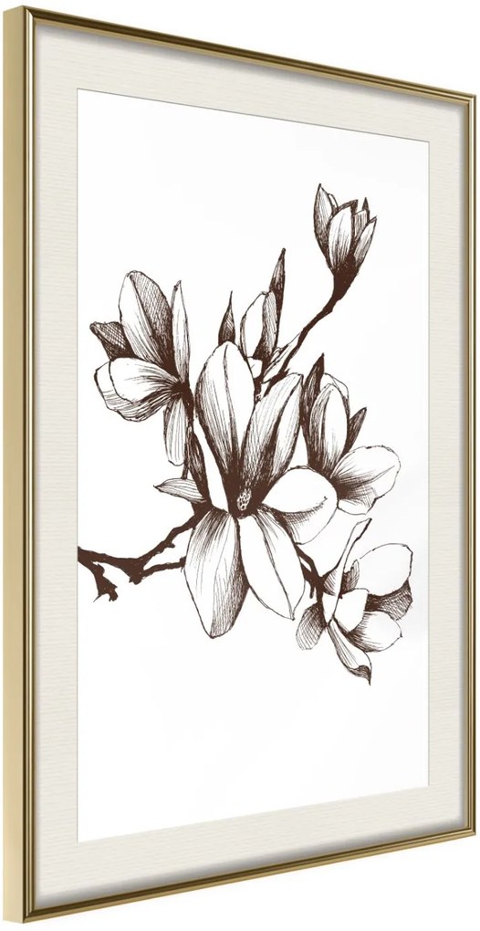 Αφίσα - Fragrant Decoration - 20x30 - Χρυσό - Με πασπαρτού