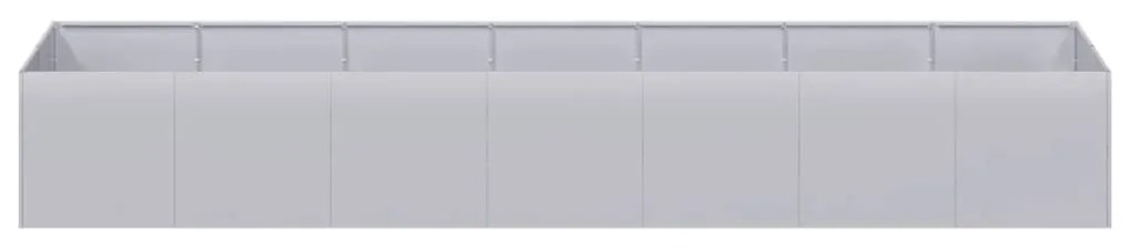 Ζαρντινιέρα 280x80x40 εκ. από Γαλβανισμένο Ατσάλι - Ασήμι