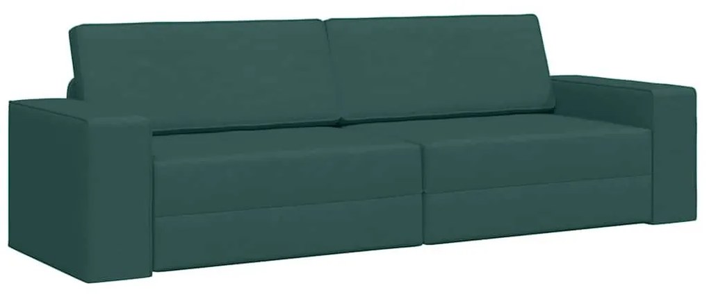 vidaXL Καναπέ-Κρεβάτι Σκούρο πράσινο 245 x 78 x 77 εκ. ύφασμα