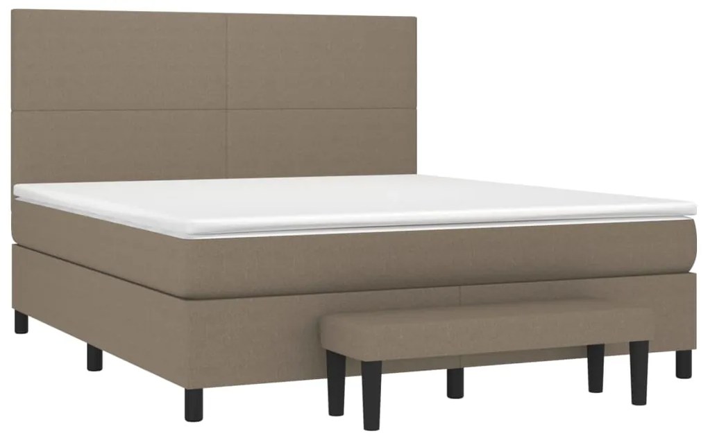 ΚΡΕΒΑΤΙ BOXSPRING ΜΕ ΣΤΡΩΜΑ TAUPE 180X200 ΕΚ. ΥΦΑΣΜΑΤΙΝΟ 3136457