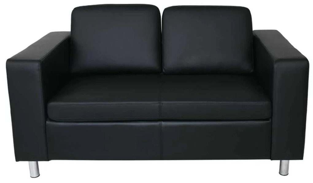 Καναπές 2 Θέσεων Alamo PU Μαύρο 145x85x82cm