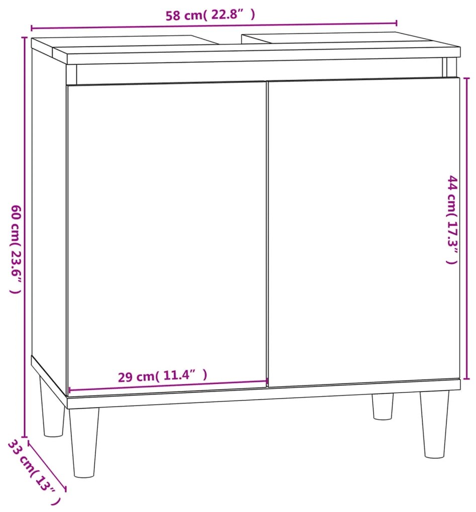 ΝΤΟΥΛΑΠΙ ΝΙΠΤΗΡΑ GREY SONOMA 58 X 33 X 60 ΕΚ. ΕΠΕΞΕΡΓ. ΞΥΛΟ 821258