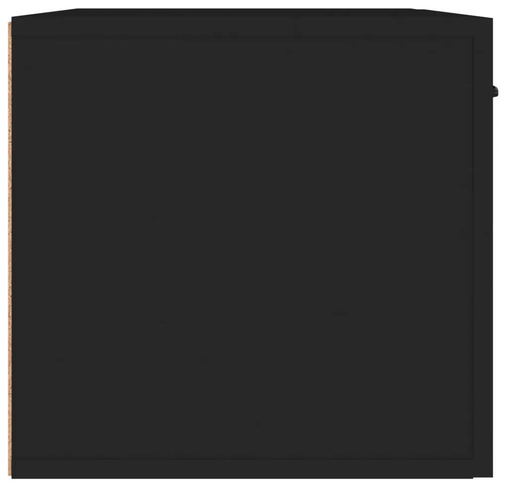 vidaXL Ντουλάπι Τοίχου Μαύρο 60x36,5x35 εκ. από Επεξεργασμένο Ξύλο