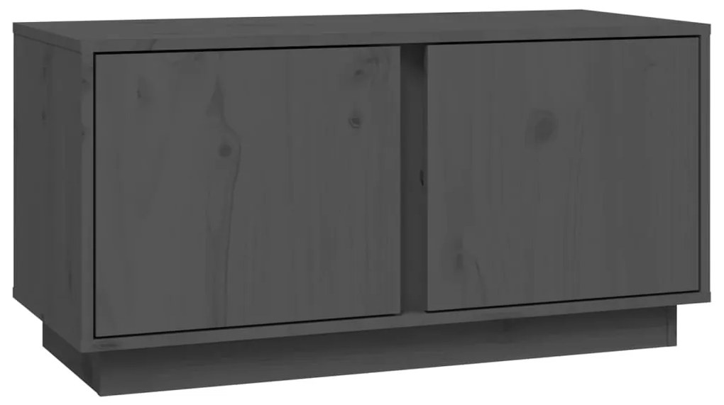 vidaXL Έπιπλο Τηλεόρασης Γκρι 80x35x40,5 εκ. από Μασίφ Ξύλο Πεύκου