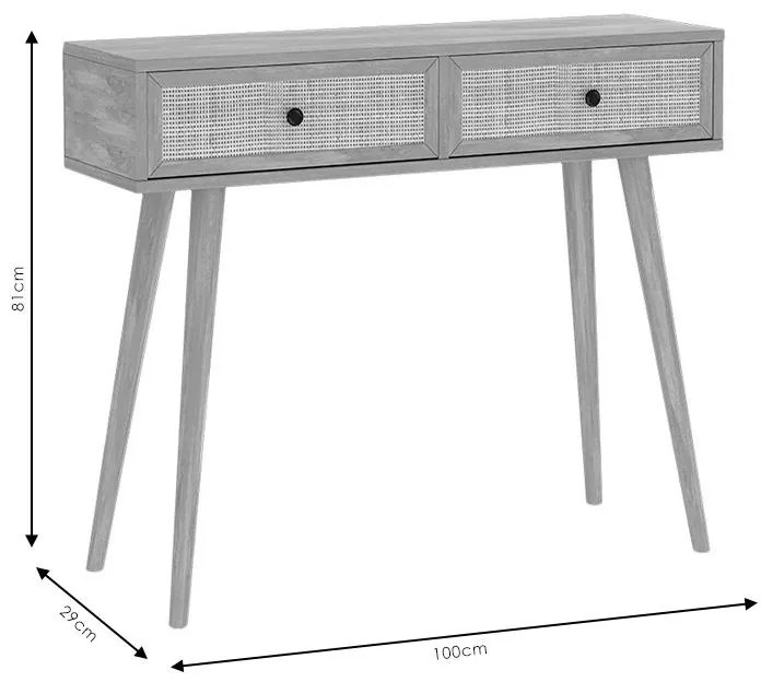 Κονσόλα Oslo sonoma 100x29x81εκ 100x29x81 εκ.