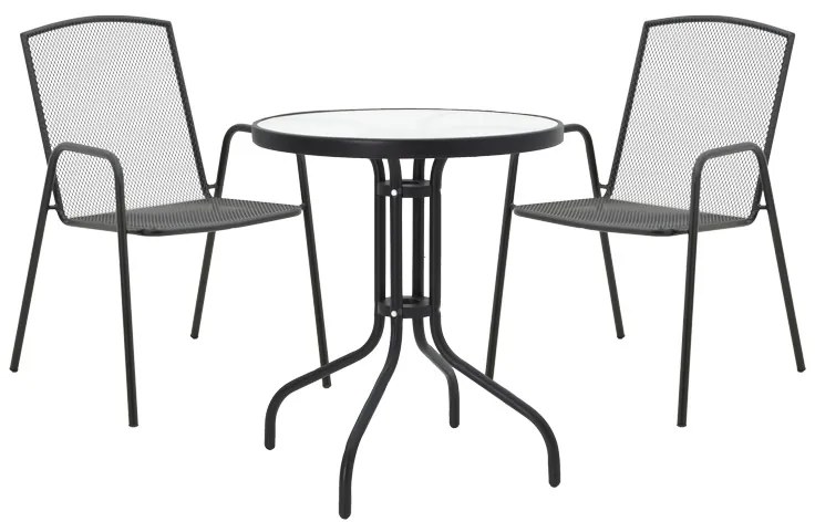 Intrahome Τραπεζαρία CARPATHIANRA-Pomedon Intrahome σετ 3τεμ μέταλλο σε μαύρη απόχρωση | SKU: INTRAPA-311112243