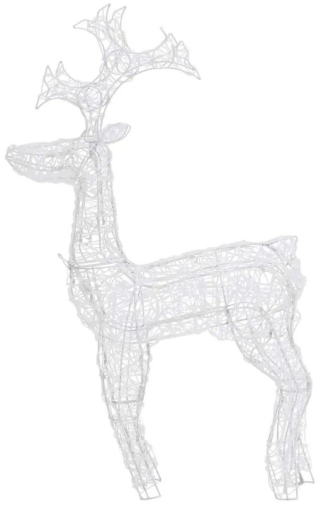 vidaXL Χριστουγ. Διακοσμητικά Τάρανδοι 2 τεμ. 60x16x100 εκ. Ακρυλικό