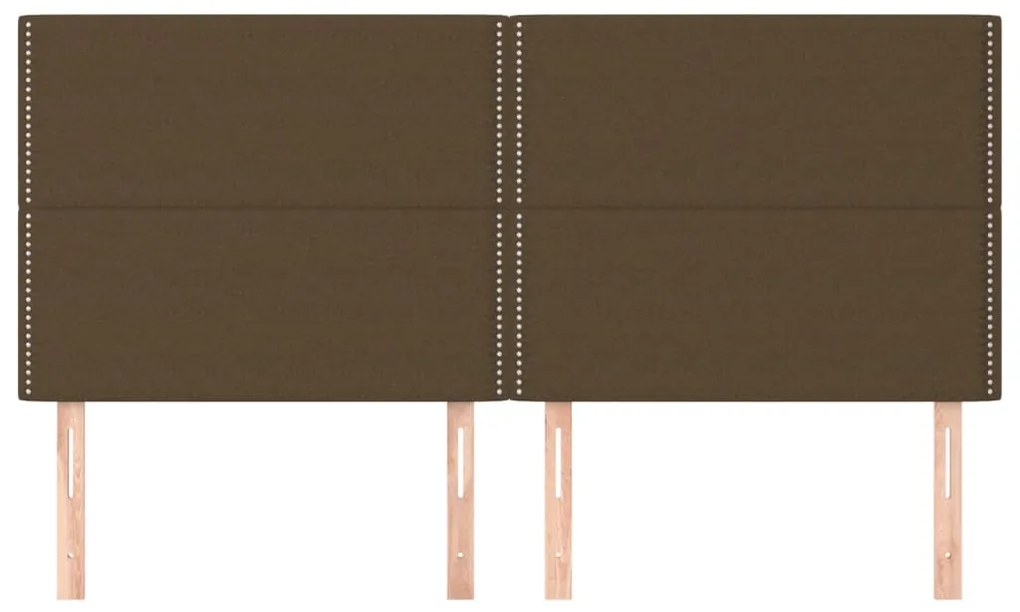 vidaXL Κεφαλάρι Κρεβατιού Σκούρο Καφέ 160x5x118/128 εκ. Ύφασμα