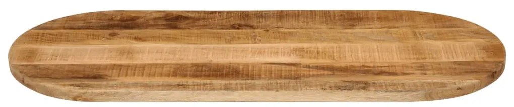 vidaXL Επιφάνεια Τραπεζιού Οβάλ 90x40x2,5 εκ Μασίφ Ακατ. Ξύλο Μάνγκο