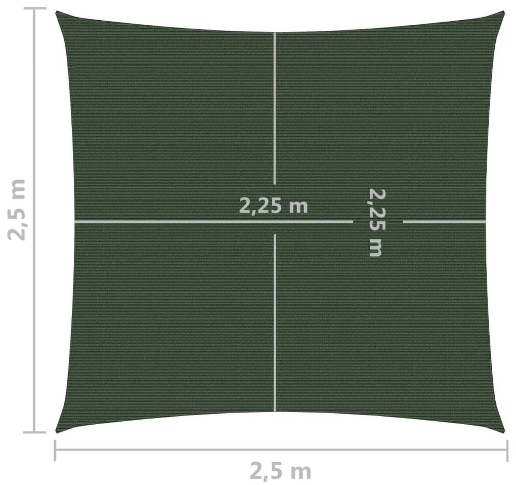 ΠΑΝΙ ΣΚΙΑΣΗΣ ΣΚΟΥΡΟ ΠΡΑΣΙΝΟ 2,5 X 2,5 Μ. ΑΠΟ HDPE 160 ΓΡ./Μ² 311438