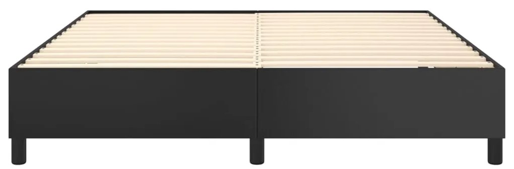 vidaXL Σκελετός Κρεβατιού με Ελατήρια Μαύρο 160x200 εκ. από Συνθετικό Δέρμα