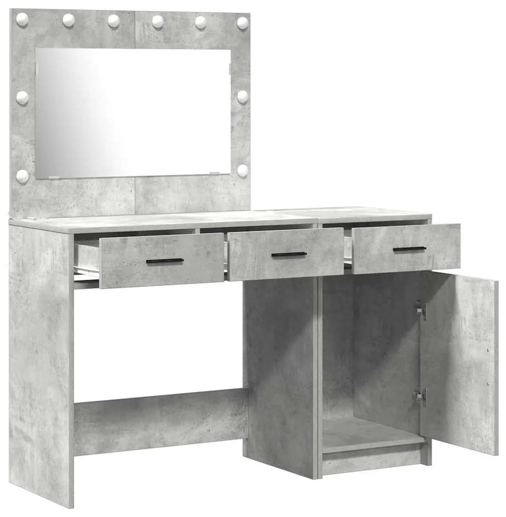 vidaXL Τραπέζι περιποίησης με συρτάρι 2 pcs Γκρι 40 x 41 x 75 εκ