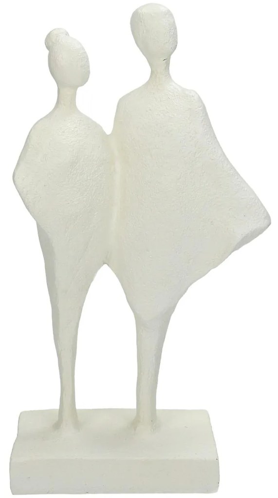 Διακοσμητικό ArteLibre Ζευγάρι Λευκό Polyresin 17.2x8.7x30.7cm