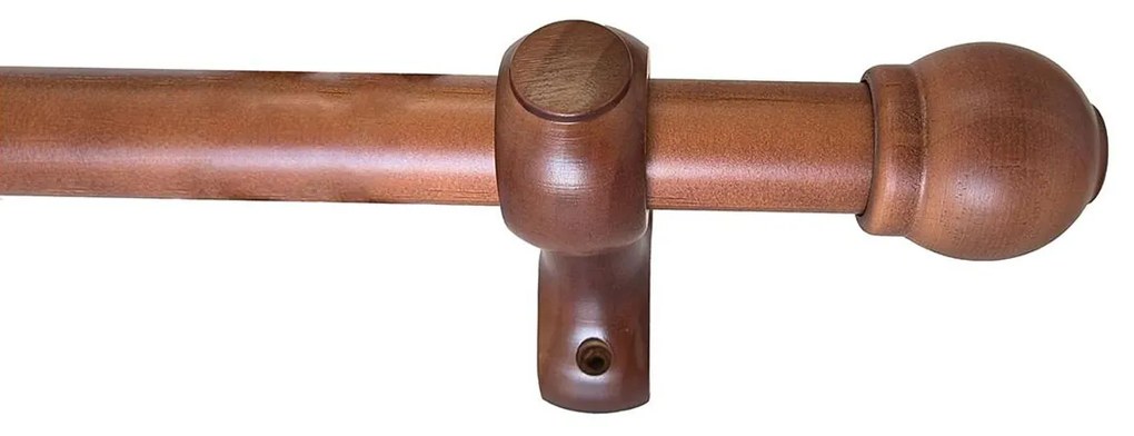 Κουρτινόξυλο Φ28mm Μονό 160cm Με Άκρα Grace Bolonga Walnut 99816