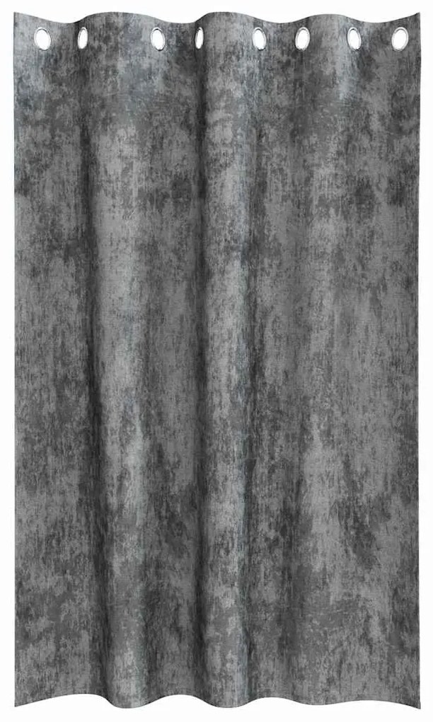 vidaXL Κουρτίνα με κουρτίνες 2 pcs Γκρι 175 x 140 εκ. Βελούδο