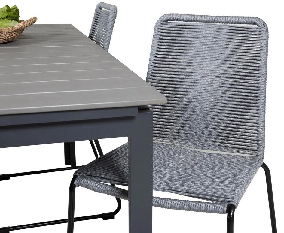 Σετ Τραπέζι και καρέκλες Dallas 3506, Polyξύλο, Μέταλλο, Σχοινί | Epipla1.gr