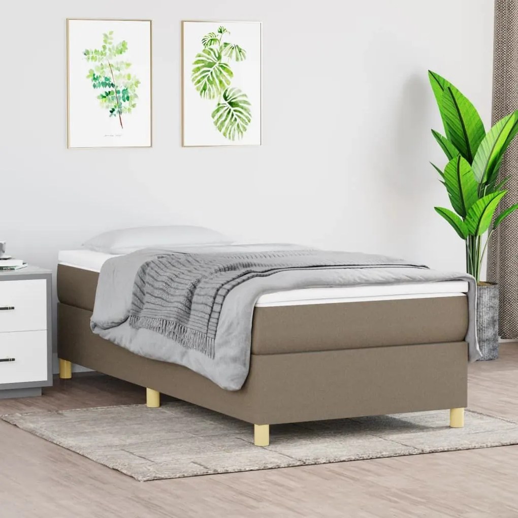 ΚΡΕΒΑΤΙ BOXSPRING ΜΕ ΣΤΡΩΜΑ TAUPE 80X200 ΕΚ. ΥΦΑΣΜΑΤΙΝΟ 3144478