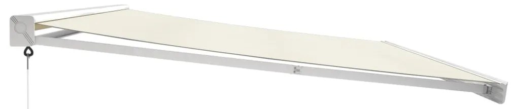 vidaXL Τέντα Πτυσσόμενη Κρεμ 5 x 3 μ. Ύφασμα και Αλουμίνιο