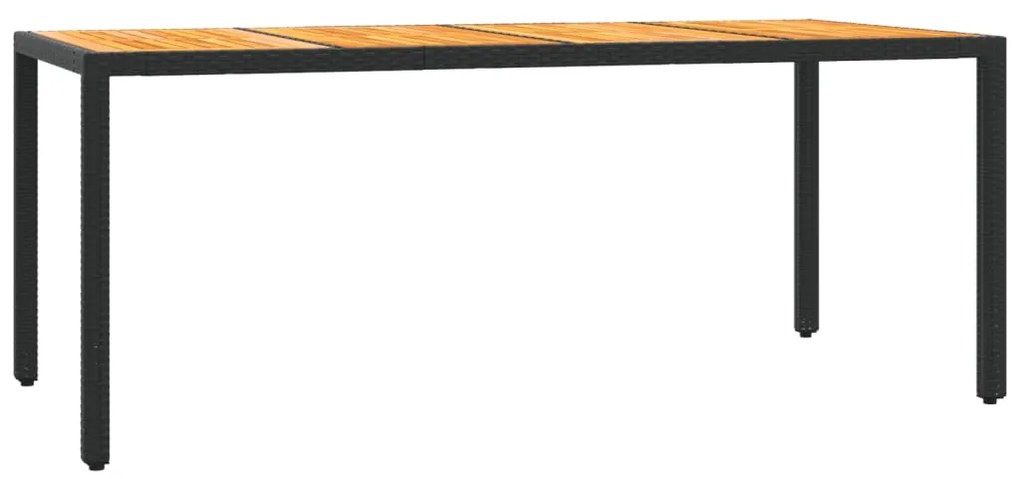 vidaXL Σετ Τραπεζαρίας Κήπου 7 Τεμ. Μαύρο Συνθετικό Ρατάν με Μαξιλάρια