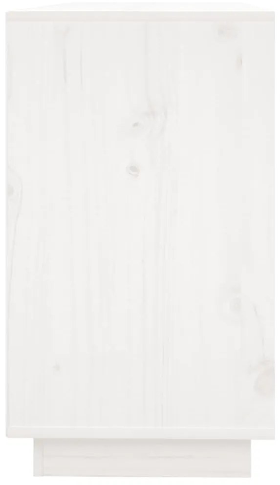 vidaXL Μπουφές με Συρτάρια Λευκός 111x34x60 εκ. από Μασίφ Ξύλο Πεύκου