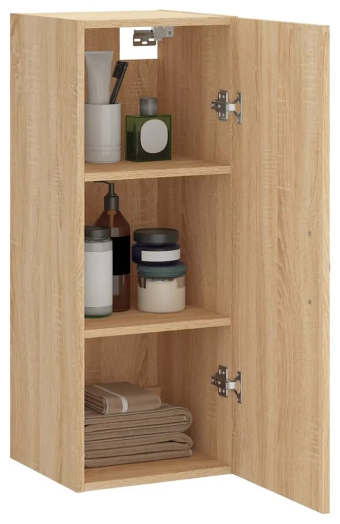 vidaXL Ντουλάπι Τοίχου Sonoma Δρυς 34,5 x 34 x 90 εκ. Επεξεργ. Ξύλο