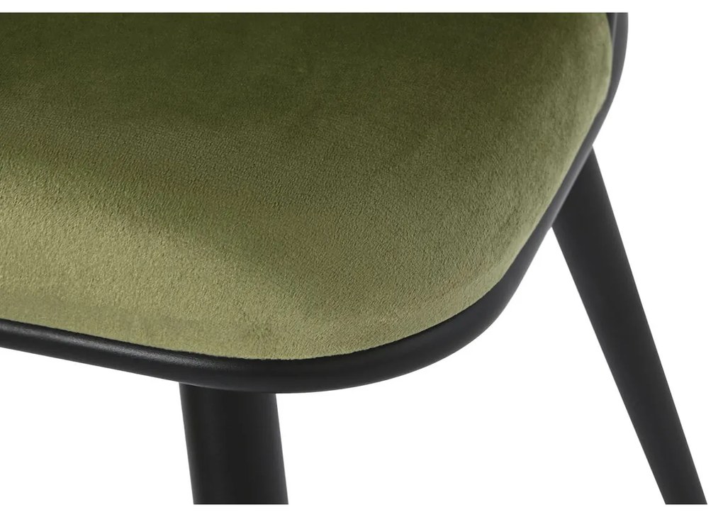 Καρέκλα DKD Home Decor Μαύρο Πράσινο πολυεστέρας Βελούδο Μέταλλο 66 x 60 x 84 cm