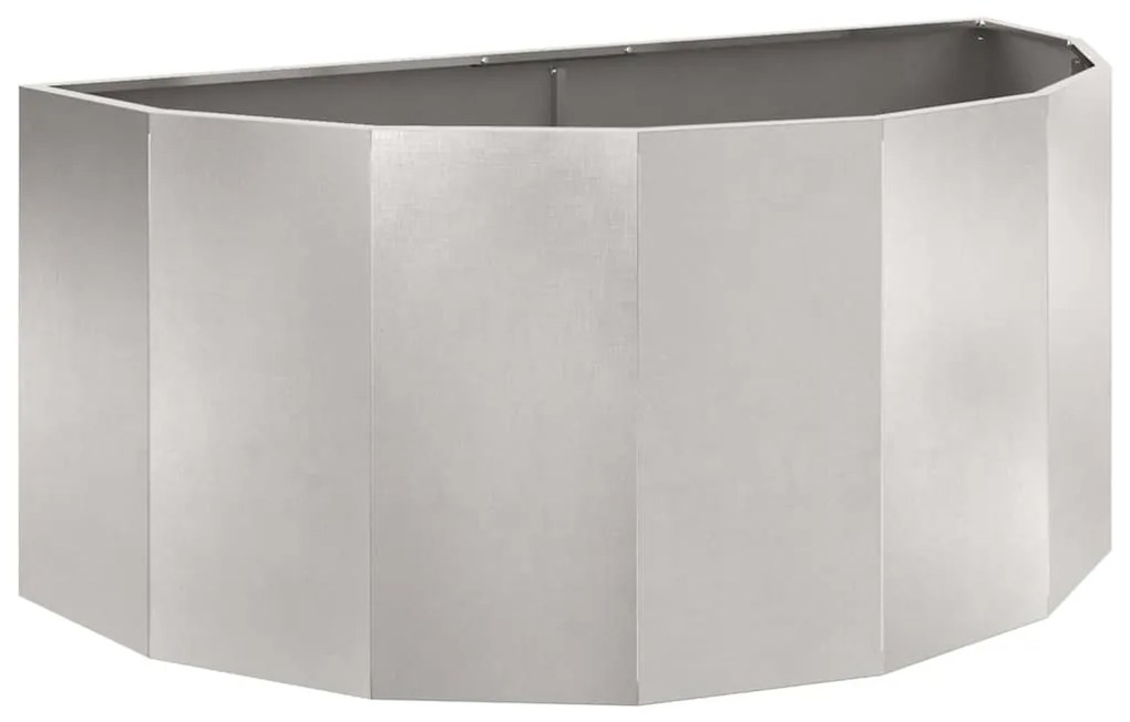 vidaXL Γλάστρα Ασημί 120 x 60 x 50 εκ. Ανοξείδωτο ατσάλι