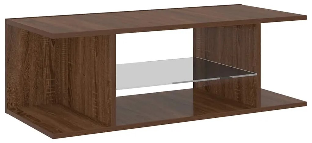 vidaXL Έπιπλο Τηλεόρασης με LED Καφέ Δρυς 90x39x30 εκ.